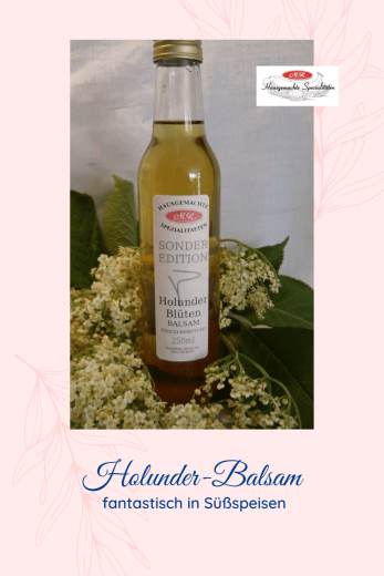 Holunderblüten-Balsamessig "Der Liebliche" Holunderblüten-Balsamessig "Der Liebliche"